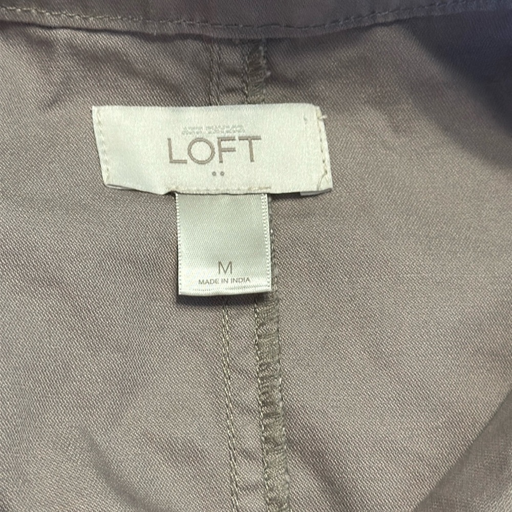 Ann Taylor LOFT Utility Jacket Size Medium with Interior Drawstring in GUC - Picture 4 of 17